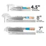IOKO 67 Layers Damascus Chef Kitchen Knife Set Butcher Utility Santuku Sushi Sashimi Cleaver Japanese Style Damascus Knife