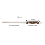10 Inch Cooking Kitchenware Manufacturer Wood Handle Kitchen Chef Knife Carbon Steel Bread Knife – close-up detail