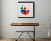 HMS Brown and Black Adjustable Height Writing Desk Solid Wood and Iron Computer Desk