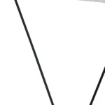 HMS 32" Antiqued White Writing Desk Simple Design Computer Table with Adjustable Wood and Leather for Hotel or Living Room