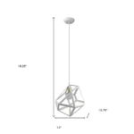 Crystal chandelier pendant HMS Hedron 1-light brass finish warm white light