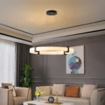 Ship From USA,Modern LED Pendant Light, 24-Inch Round Hanging Chandelier with Marble Finish Resin Ring Ceiling Light