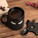 Ninja Mugs Water Cup Creative Funny Mugs with Lid Spoon Set Porcelain Kitchen Utensils Drinkware Mug Coffe Kawaii Cup – top