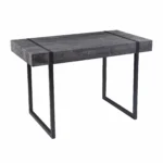 HMS 45 Black Luxury Stainless Steel Writing Desk Modern Design Style Manager Computer Table for Office or Bedroom Use