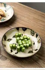 Chinese-style ceramic deep plate household salad plate disc personality plate creative old-fashioned hand-painted tableware