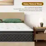 Goldoma Hybrid Mattress in a Box – Memory Foam & Pocket Spring, Medium Firmness, 25cm – side view