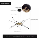 Modern Remote Control for Living Room Dining Room Bedroom Kitchen Ceiling Pendant Light Design Suspension LED Chandelier