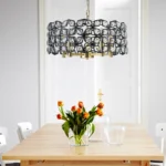 US Stock Free Shipping Modern Butterfly Crystal Round Dining Room Adjustable Height Hanging Chandeliers Pendant Light
