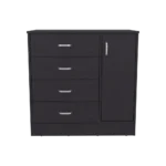 Lund set of 2 high capacity bedroom dressers in wenge minimalist style