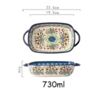 Ceramic Bakeware Bowls Polish Style Hand-painted Kitchen Tableware Salad Dessert Steak Pasta Plate Fruit Tray Decoration - Image 19