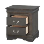 White 2-drawer nightstand in modern traditional style for bedroom storage
