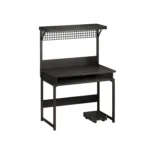YQ FOREVER Wooden Writing Desk Computer Desk Study Desktop Keyboard PC Home Office Desks – side view