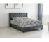 Goldoma Queen Size Blue Tufted Soft Bed Headboard with Wood Frame