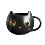 300ml Creative Cute Black Cat Cup Ceramic Coffee Mug with Handle Halloween Magic Hat Tea Milk Cup Family Couples Friend Kid