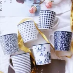 British ceramic Roland simple elegant romantic Mug European coffee tea cup office water cup underglaze color