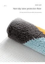 High Quality Bath Mat Simple Style Flocking Bathroom Non-slip Mat Bathroom Door Mat Microfiber Bathroom Carpet – styled in a