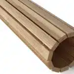 HMS High Quality 20" Square Natural Teak Shower Mat Anti-Slip Modern Design Bamboo Bath Mat High Water for Bathroom Use