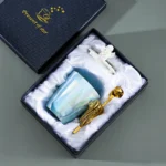 Creative Pearlescent Colored Ceramic Mug with Angel Wings, Coffee Cup with Lids, Cute Flower Tea Tazas Afternoon
