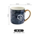 Coffee Mugs Ocean Wind Hand Kneading Ceramic Milk Cup Blue & White Eco Friendly Mugs Coffee Cups Tumbler Cup Kawaii Mug