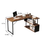 YQ FOREVER Modern Office Table Computer Desk With Bookshelves Metal Office Furniture Study Table Desk - Image 6