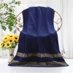 100% Black Cotton Bath Towel Absorbent Adult Bath Towels Solid Color Soft Face Hand Towel For Bathroom Washcloth 70x140cm
