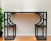 HMS Contemporary Antique Design Style Wood Iron Writing Desk with Storage for Office Bedroom Study General Use Computer Table
