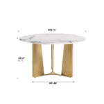 Pandora Round Sintered Stone Dining Table with Rotating Top - 6 Seater – in a cozy room setting