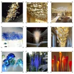 Home Design Fancy Pendant Light House Lighting Ceiling Lamp Decorative Modern Murano Style Led Blown Glass Chandelier – in a