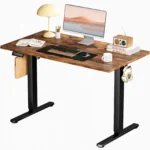 FCJ Ergonomic Height Adjustable Computer Desk Comfortable Standing or Seated Workstation – side view