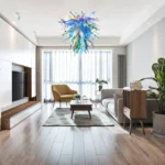 Best Selling Blown Glass Chandeliers Living Room Bedroom Modern Glass Pendant Light Hanging – side view