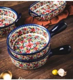 Ceramic Bakeware Bowls Polish Style Hand-painted Kitchen Tableware Salad Dessert Steak Pasta Plate Fruit Tray Decoration - Image 23