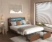 Goldoma Modern Adjustable Floating Queen Bed Frame with LED Lights, Charging Station, and Storage Headboard