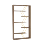 Furnish Home Store Wood Frame Etagere Open Back 6 Shelves Bookcase Industrial Bookshelf for Office – styled in a modern