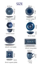 Relief Western Dinner Plates Set Dinnerware Ceramic Tray Steak Dish Dessert Noodle Bowl Cup Series For Home Hotel Use - Image 19