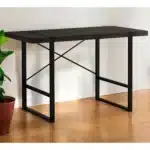 HMS 24" Modern Wooden Computer Desk Convertible and Extendable for Bedroom Home Office or Living Room in Dark Brown Black