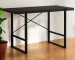 HMS 24" Modern Wooden Computer Desk Convertible and Extendable for Bedroom Home Office or Living Room in Dark Brown Black