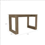 FCJ Oviedo 120 Wooden Writing Desk Light Oak Four Legs Adjustable and Extendable for Office or Living Room for Computer Use