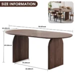Modern solid wood dining table with square top and six chairs in a bright dining room