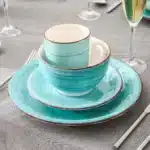Vancasso Bella-T 16/32/48-Pieces Porcelain Dinnerware Set Vintage Ceramic Plate Set with Dinner Plate,Dessert Plate,Bowl,Mug