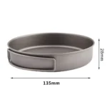 TOAKS Titanium Pan Outdoor Cookware Set With Folding Handle Ultralight Portable Titanium Pan – close-up detail