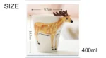 High quality Ceramic 3D Mug,coffee milk puer tea mugs 3D animal shape Hand painted animals Giraffe Cow Monkey cup gift