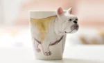 High quality Ceramic 3D Mug,coffee milk puer tea mugs 3D animal shape Hand painted animals Giraffe Cow Monkey cup gift