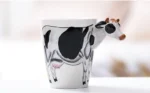 High quality Ceramic 3D Mug,coffee milk puer tea mugs 3D animal shape Hand painted animals Giraffe Cow Monkey cup gift – top