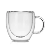 90ml 250ml Two size Double Wall Glass Cup With the Handle Coffee Mugs Kungfu Tea Cup Milk Juice Healthy Drink Mug – close-up
