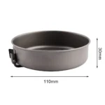 TOAKS Titanium Pan Outdoor Cookware Set With Folding Handle Ultralight Portable Titanium Pan – base detail