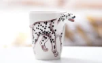 High quality Ceramic 3D Mug,coffee milk puer tea mugs 3D animal shape Hand painted animals Giraffe Cow Monkey cup gift – in