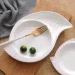 Irregular Shape Ceramics Dinner Plate Assorted Porcelain Box Off Dessert Serving Dish Tableware for Salad Biscuits and Ice