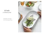 White With Black Edge Dinner Plate Ceramic Kitchen Tray Food Dishes Rice Salad Noodles Bowl Soup Kitchen Cook Tool 1pcs Sale
