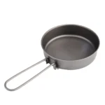 TOAKS Titanium Pan Outdoor Cookware Set With Folding Handle Ultralight Portable Titanium Pan – close-up detail