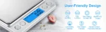 Digital kitchen scale 500g with stainless steel surface and LCD display showing weight